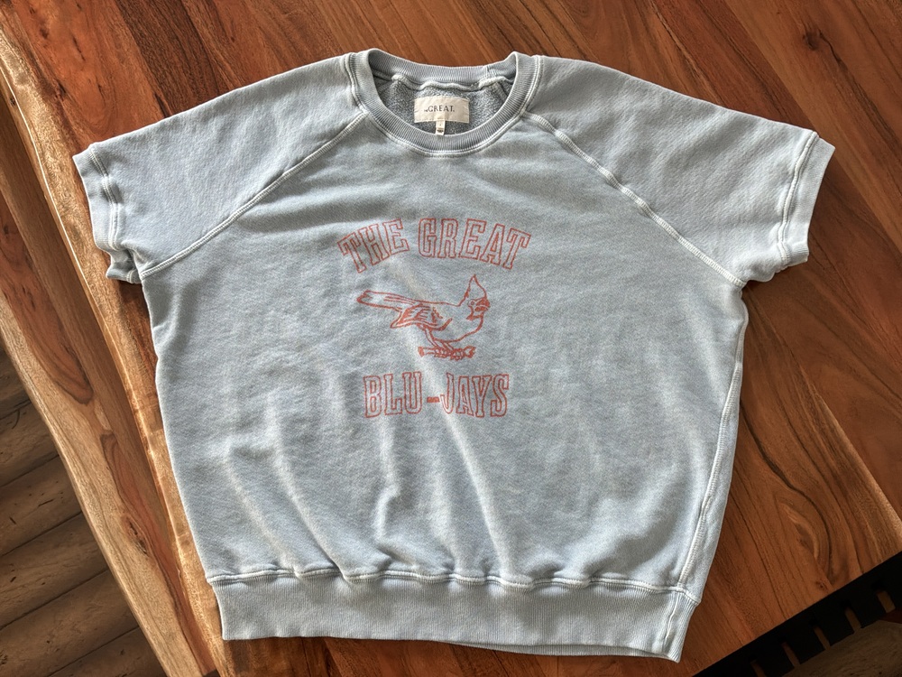 THIS IS THE GREAT /COLLEGE SHORT SLEEVE SWEATSHIRT